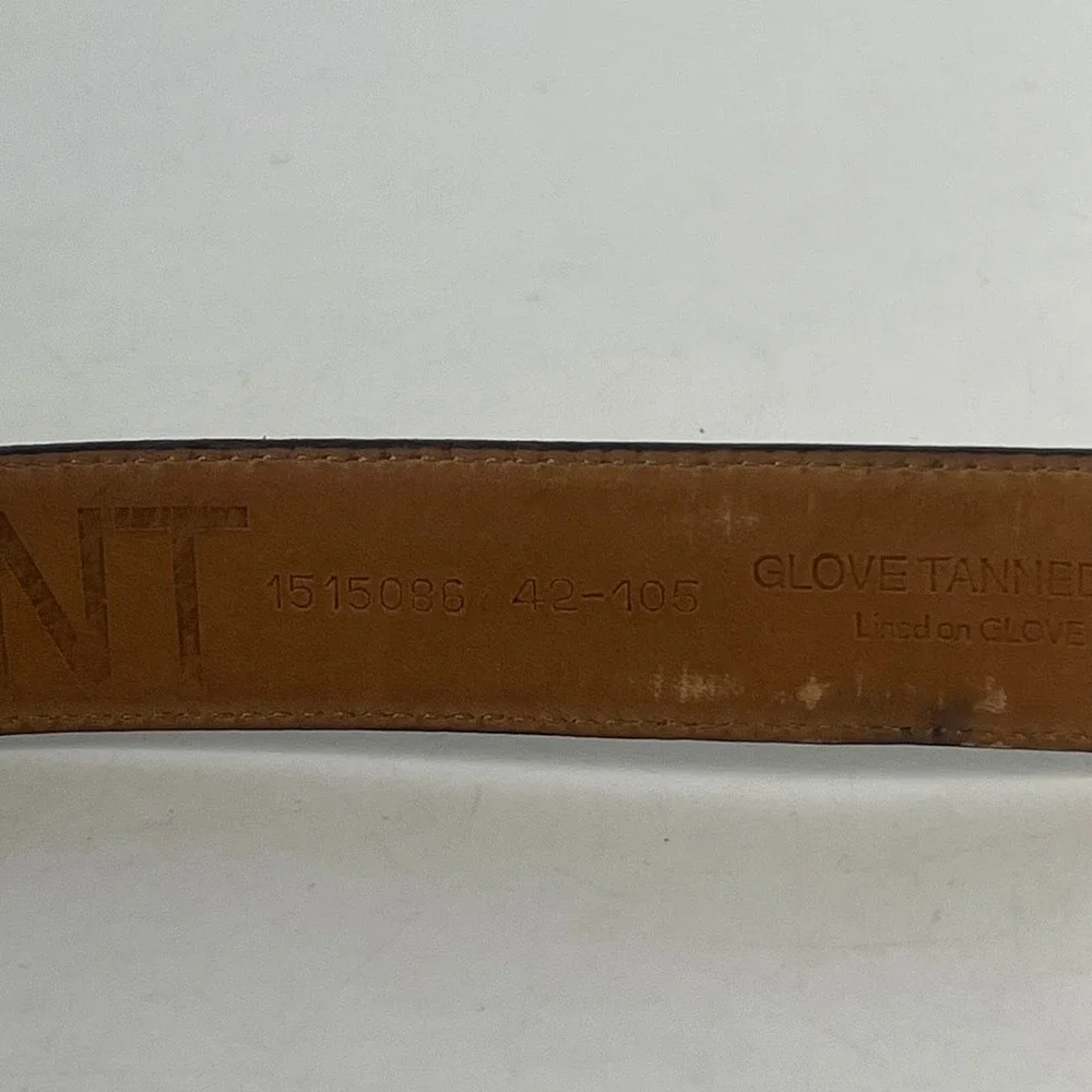 Gant Mens Black Glove Tanned Cowhide Leather Belt Gold Buckle Size 42 1515086‎